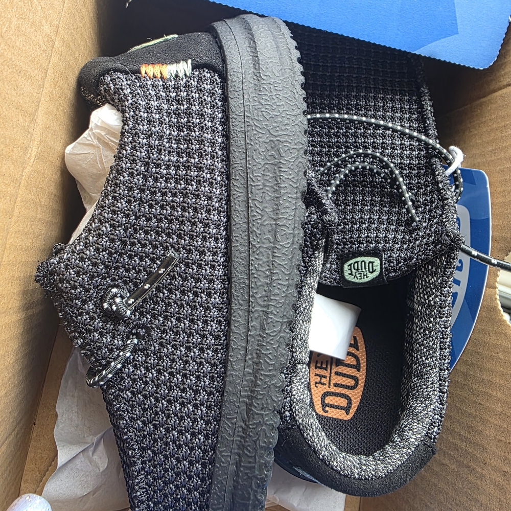 Hey Dude Kids Black Knit Sneakers